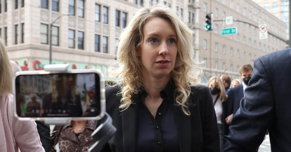 Elizabeth Holmes arrives at federal court with her partner Billy Evans.