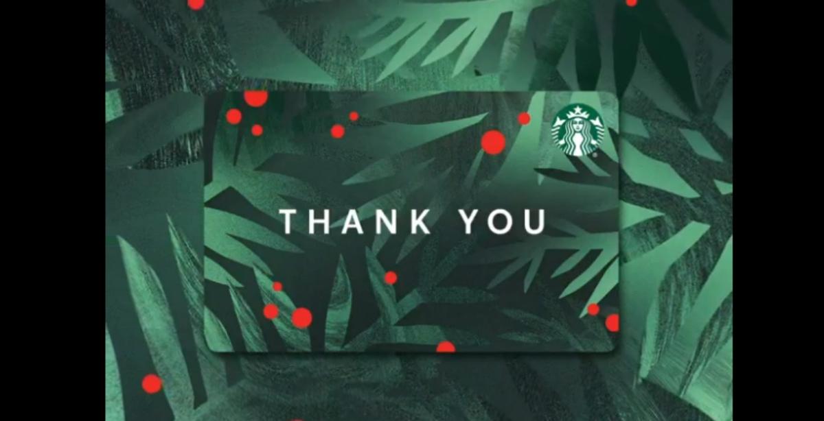 A Starbucks gift card