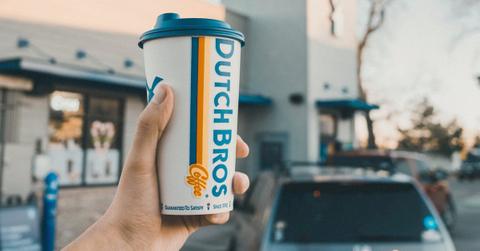 Dutch Bros coffee cup