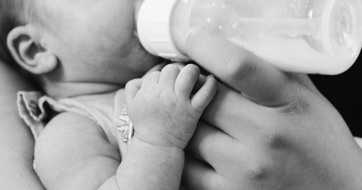 Baby drinking milk