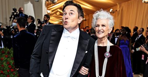 Elon Musk and Maye Musk attend the 2022 Met Gala