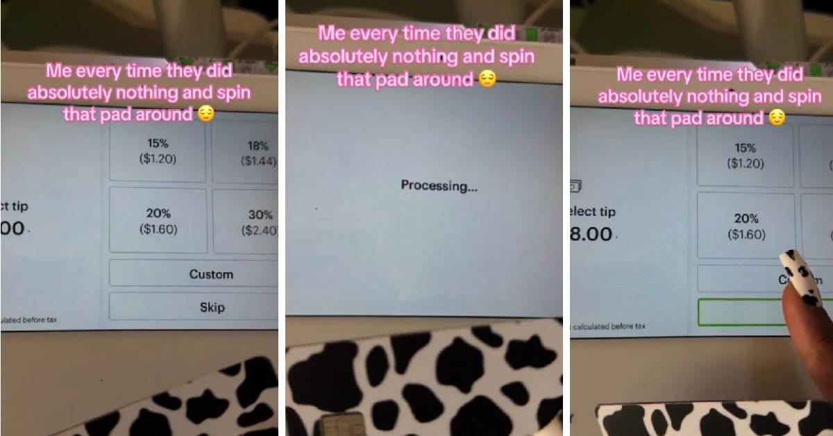 Woman's Skipping Tipping Screen Resonates With Netizens Who 'Feel Like ...