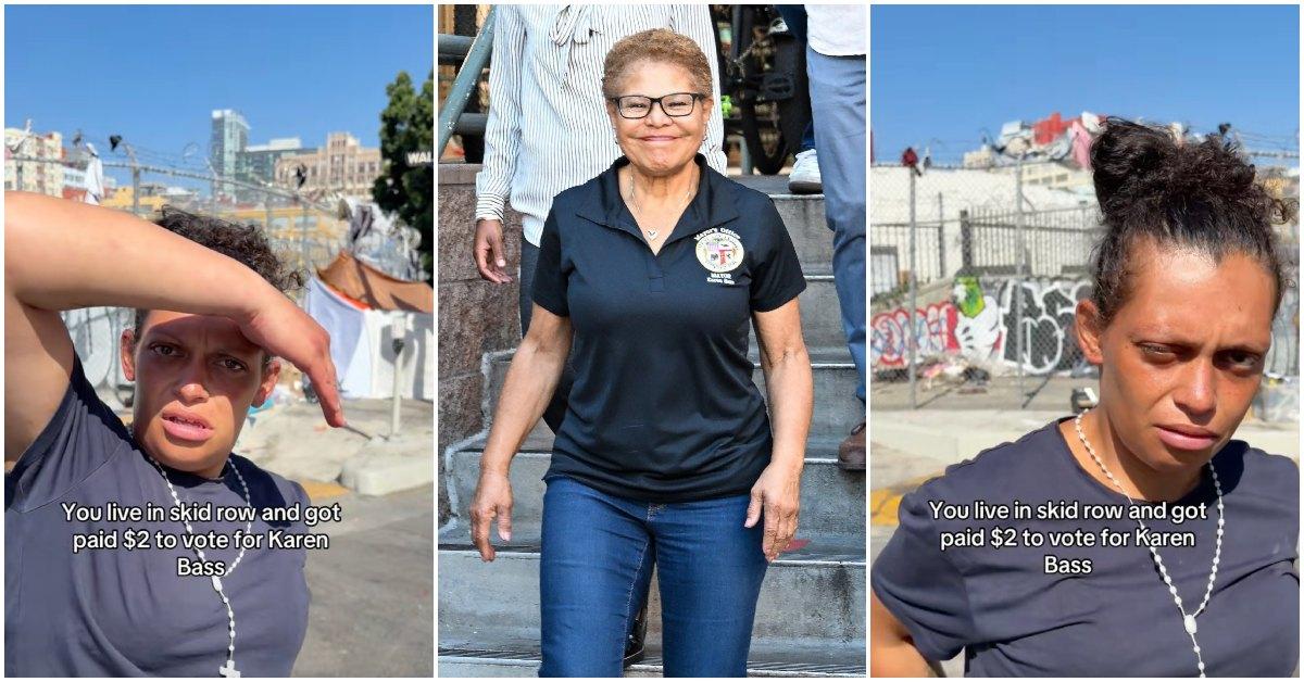 Skid Row Woman Says She Was Paid $2 to Vote for Karen Bass