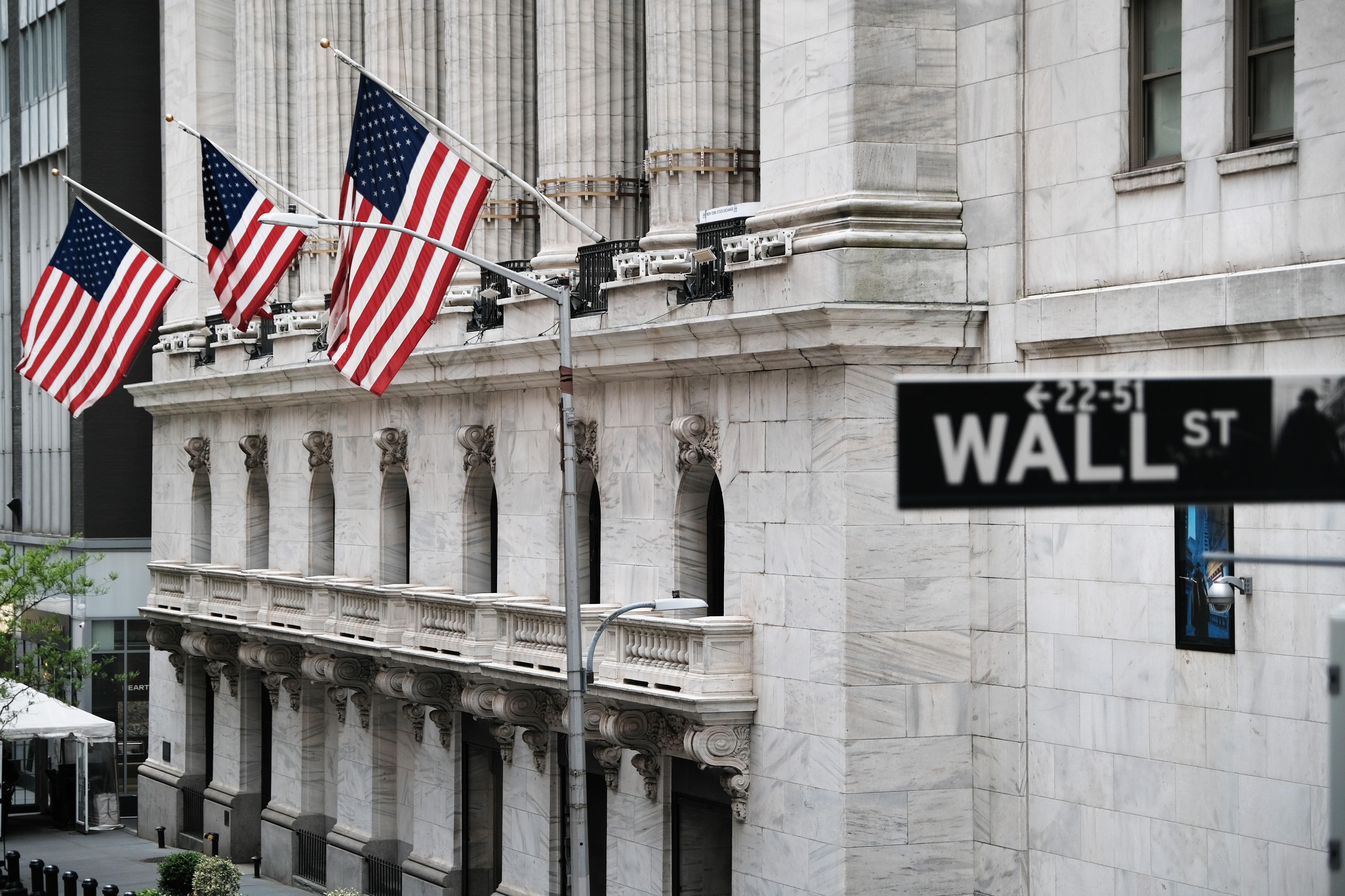 Wall Street in New York City's Financial District.