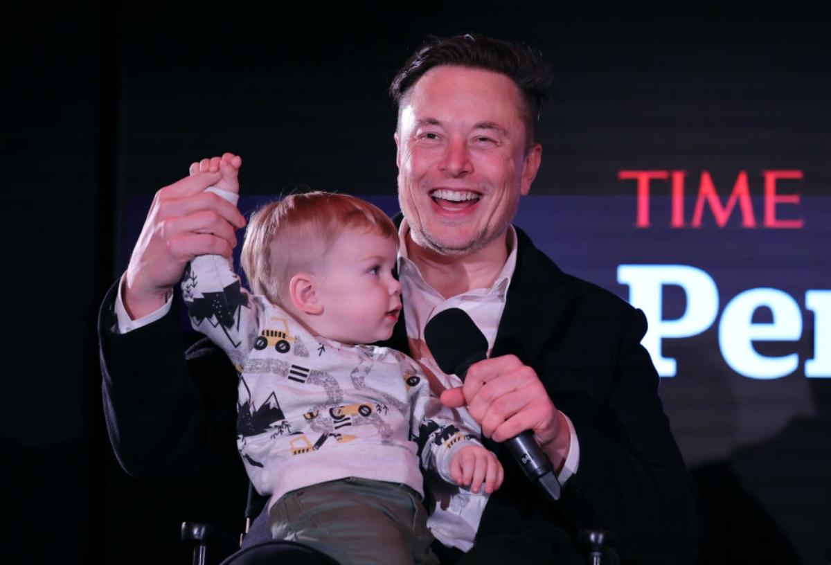 Elon Musk and son