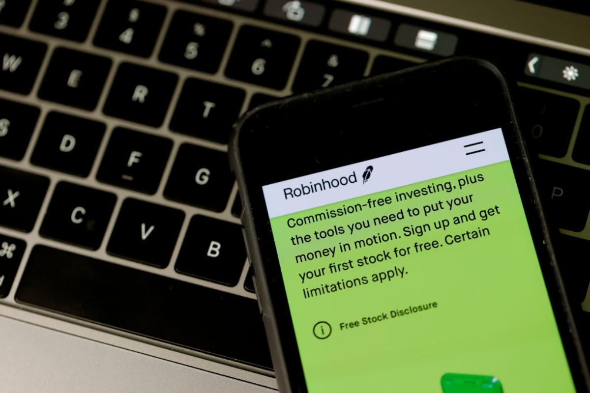 Robinhood app on a cellphone