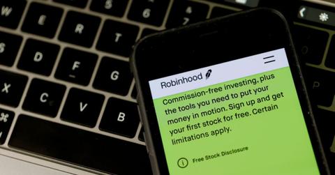 Robinhood app on a cellphone