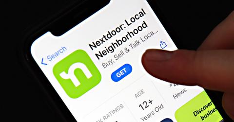 Nextdoor app on a smartphone