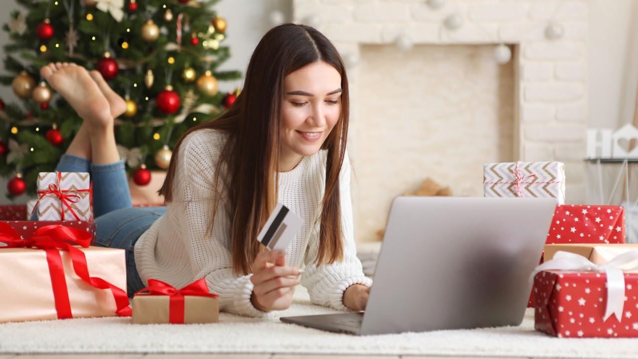 A woman shopping for digital gift cards