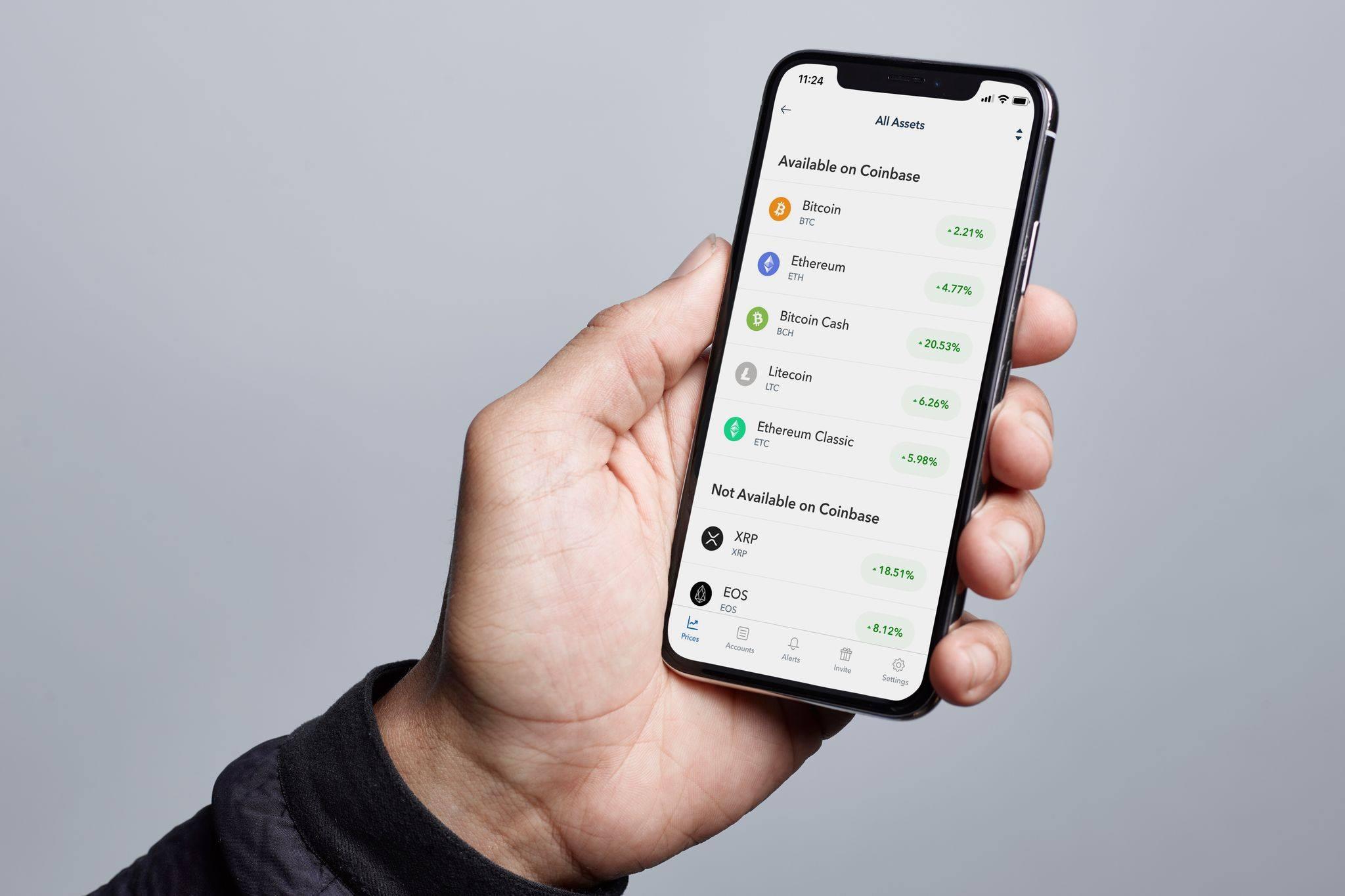 coinbase app on phone