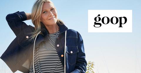 Gwyneth Paltrow and Goop logo