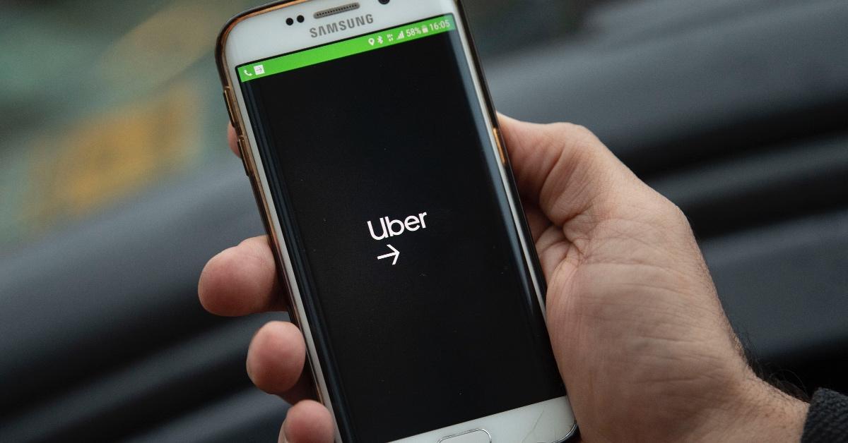 Uber app on a smartphone