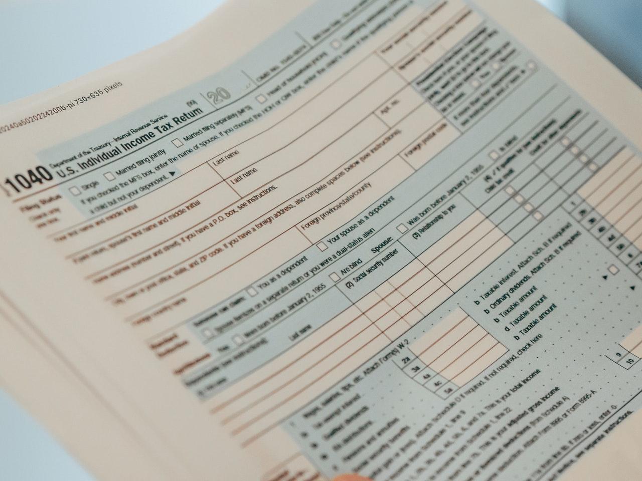 Income tax return paper