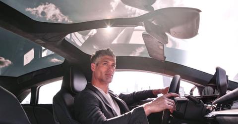A man driving a Lucid Motors car