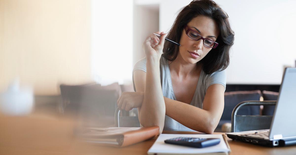 Woman at her computer