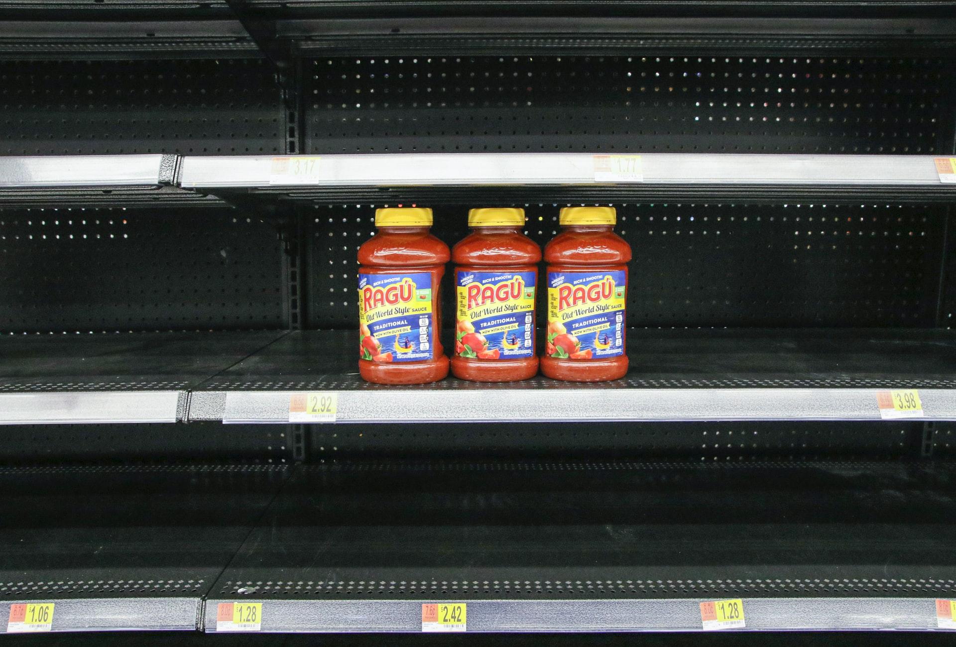 empty supermarket shelves supply chain issues