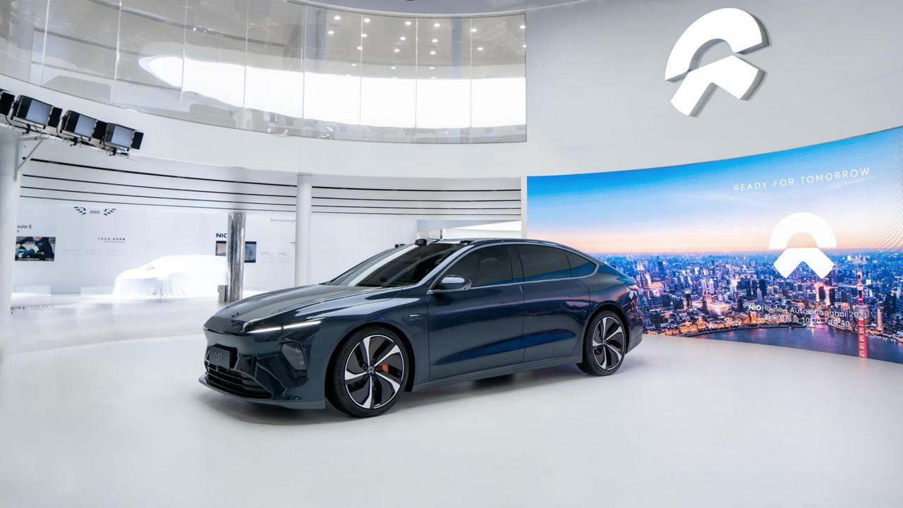 NIO car in a showroom