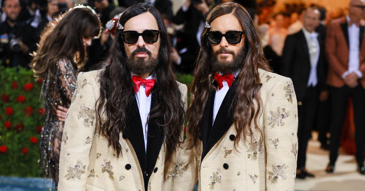 Alessandro Michele (left) with friend and actor, Jared Leto