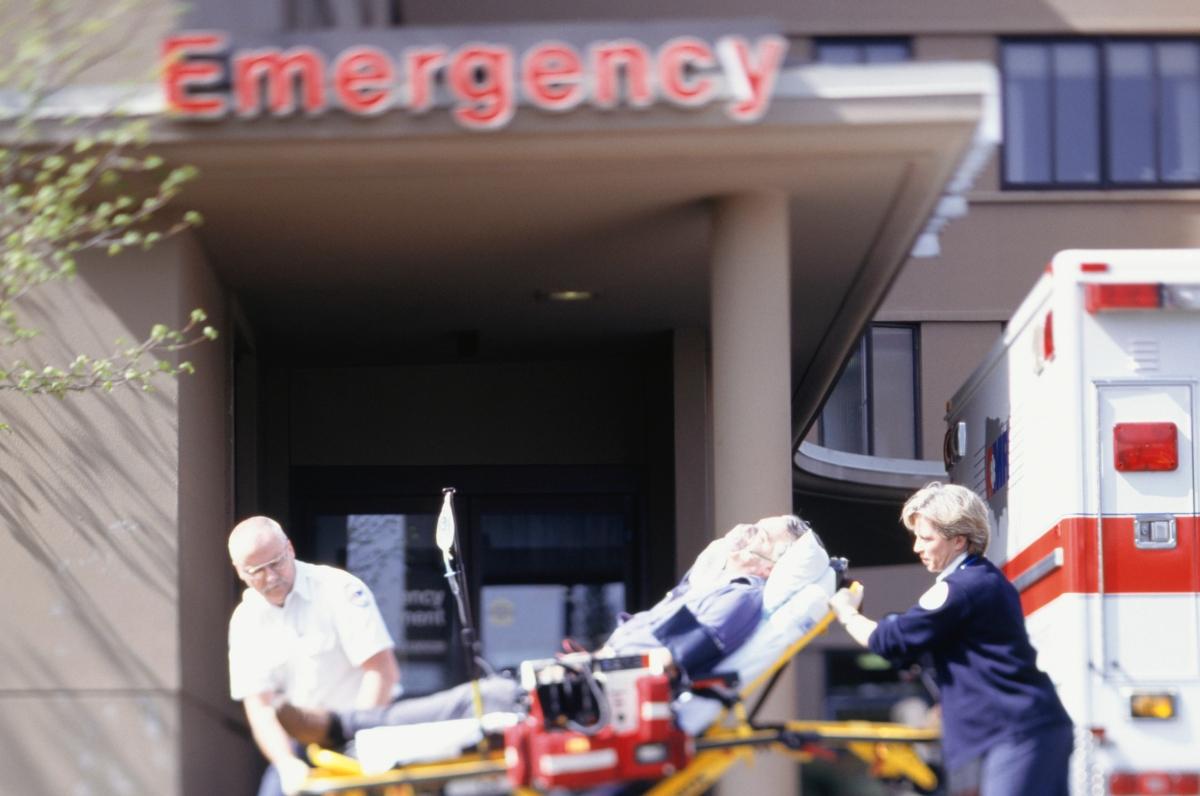 Patient on gurney at emergency department