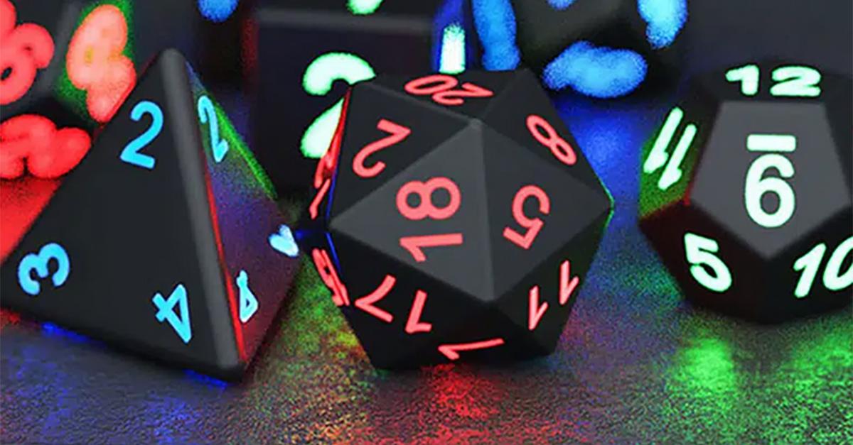 Light-up dice