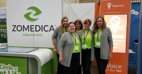 Zomedica team at a conference booth
