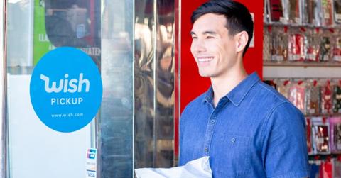 Man leaving a Wish pickup location