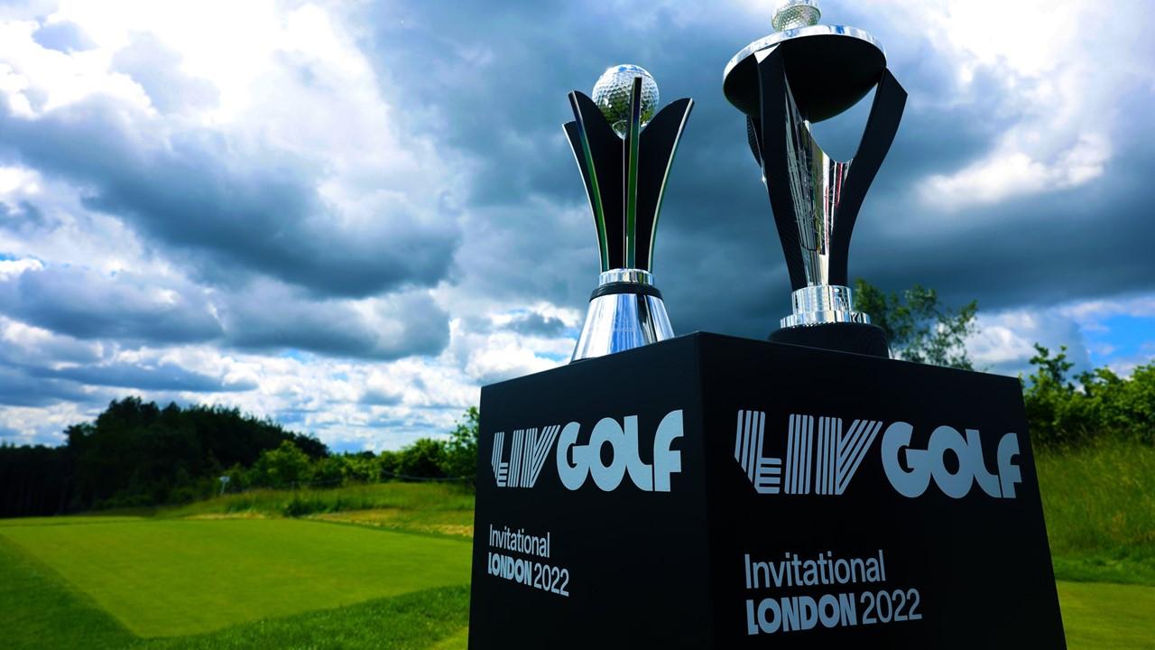 LIV Golf trophies