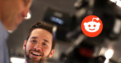 Reddit logo over image of co-founder Alexis Ohanian