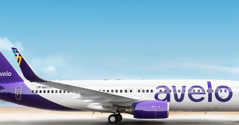 Avelo Airlines airplane on ground