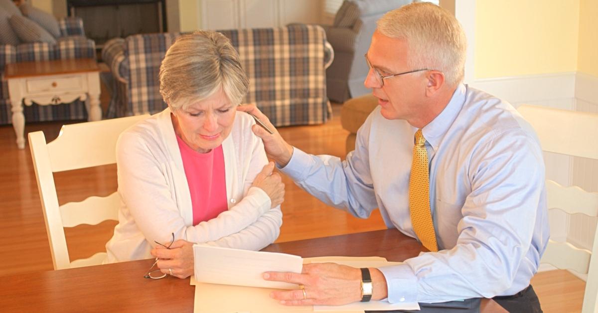 A woman setting up a trust