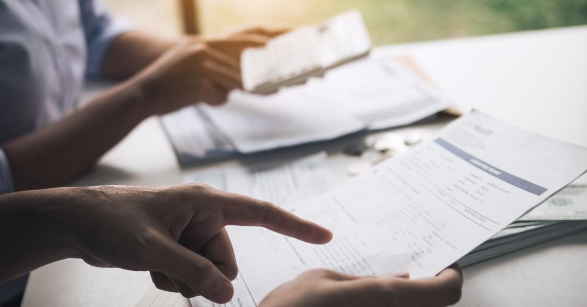 Couple looking at paperwork