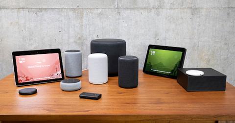 Amazon products on a table