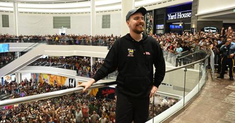 MrBeast in crowded mall