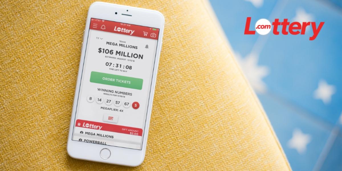 Lottery.com app on a cellphone