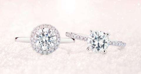 Lab-created diamond rings