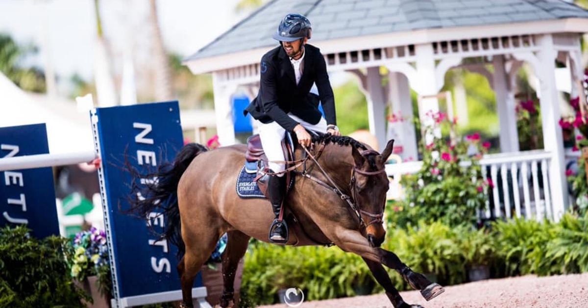 Nayel Nassar in a showjumping competition