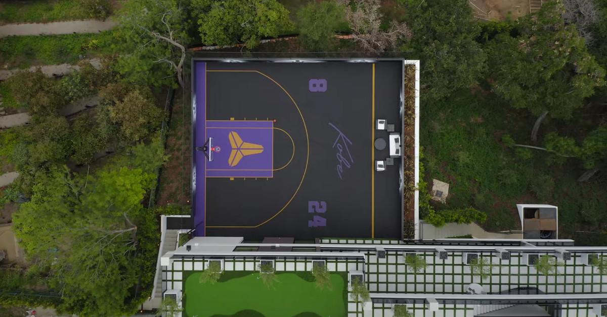 Basketball court of Jeffrey Feinberg's Brentwood house