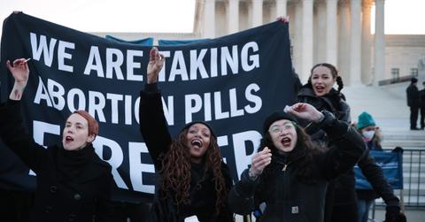 Women in front of Supreme Court