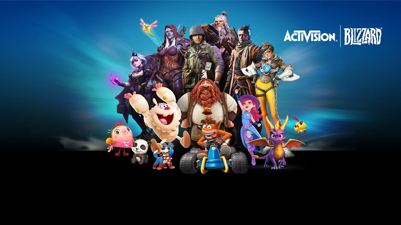 Activision Blizzard characters and logo