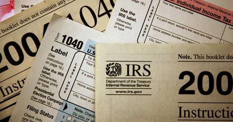 Federal tax forms from the IRS