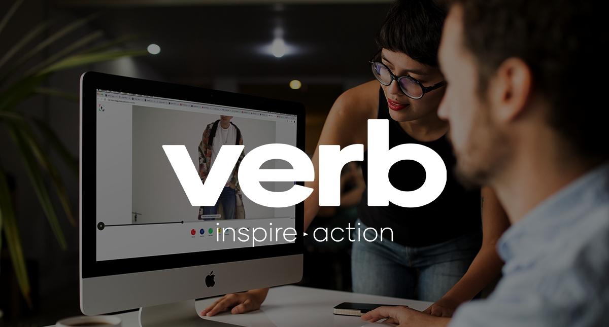 Verb Technology logo, people using software