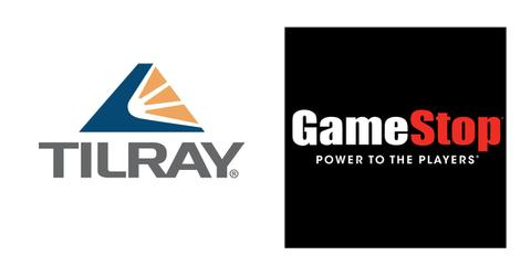 Tilray and GameStop logos