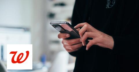 A person using a mobile phone