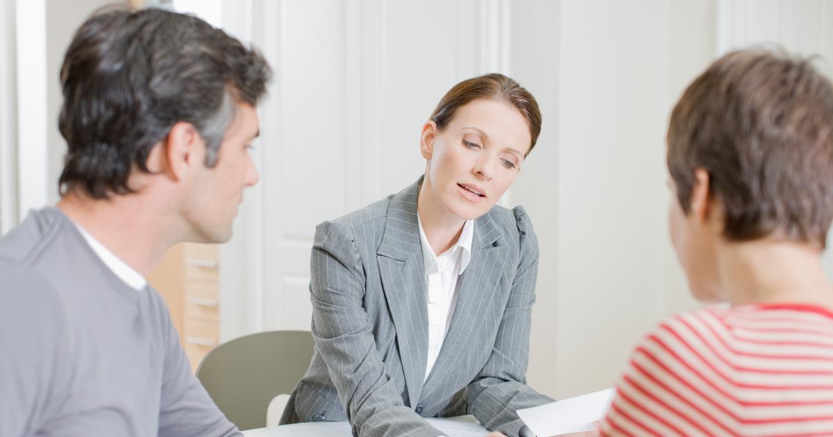 Couple meeting with financial planner