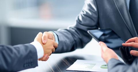 Businessmen shaking hands