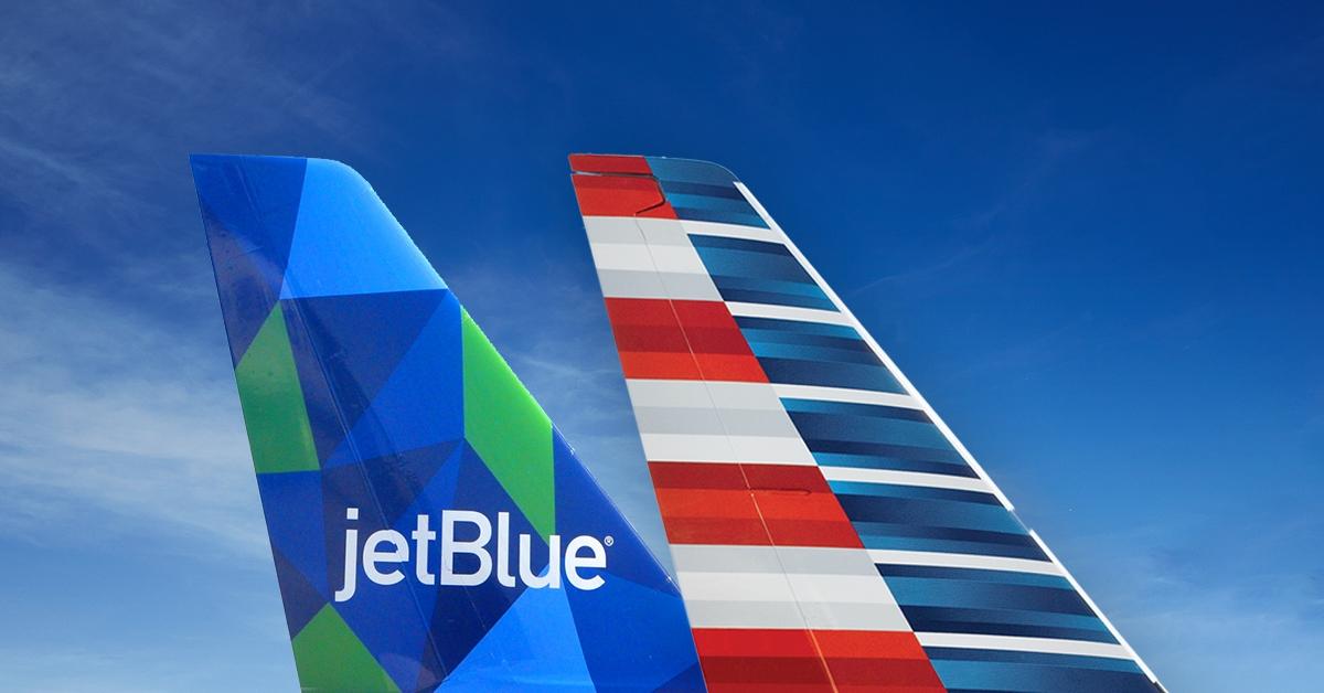 JetBlue and American Airlines aircraft