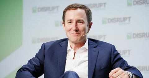 John Foley speaking at the TechCrunch Disrupt SF 2018 on Sept. 6, 2018