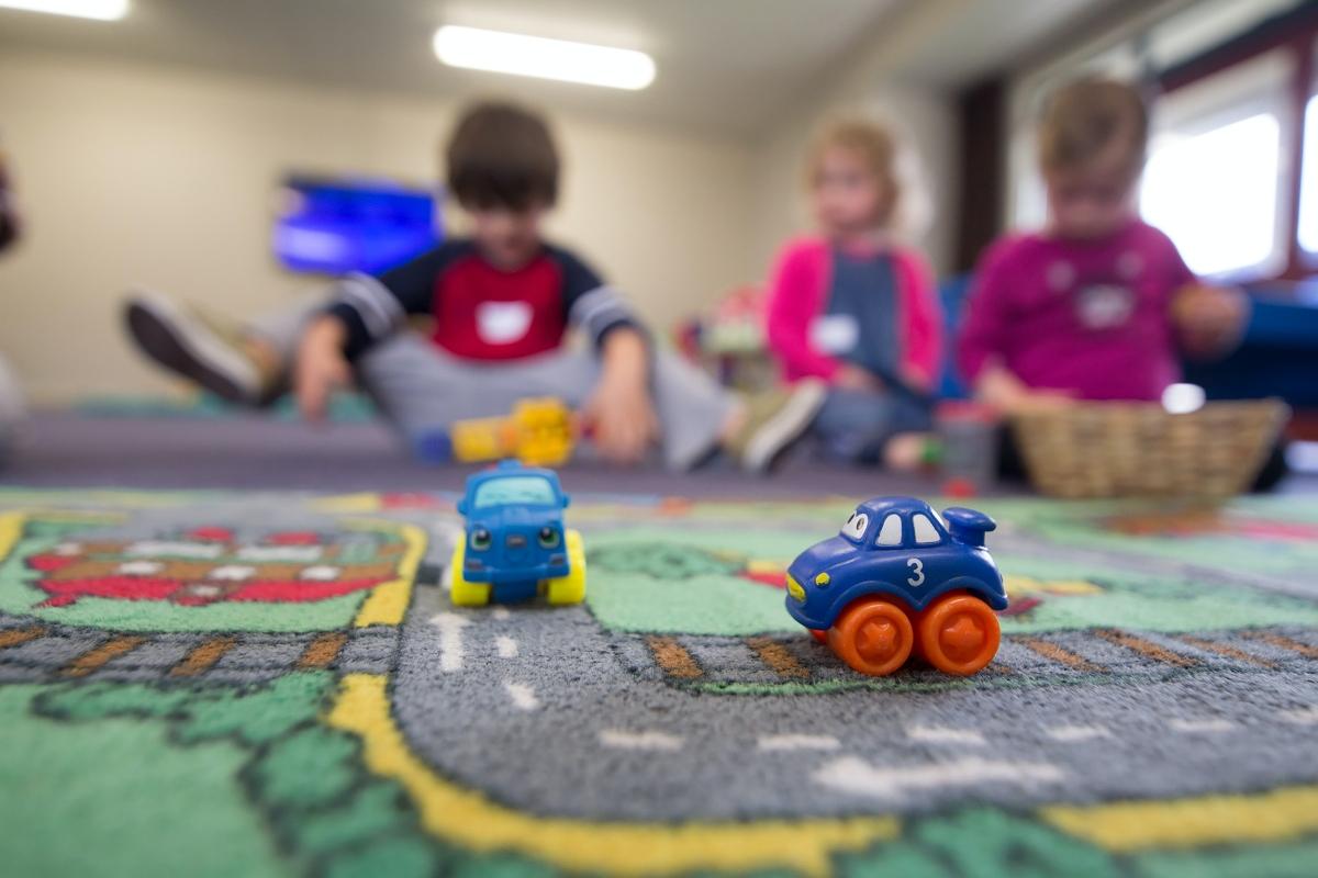 Children playing at a daycare