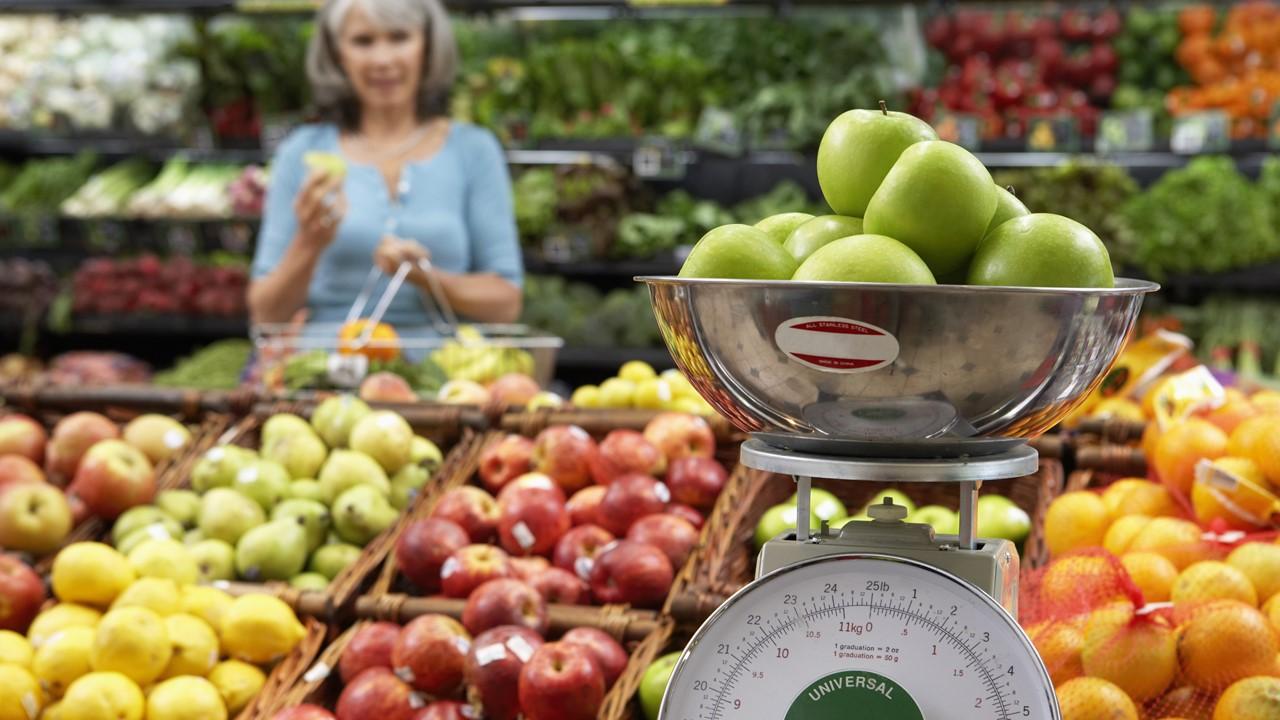 Fresh fruit at a grocery store