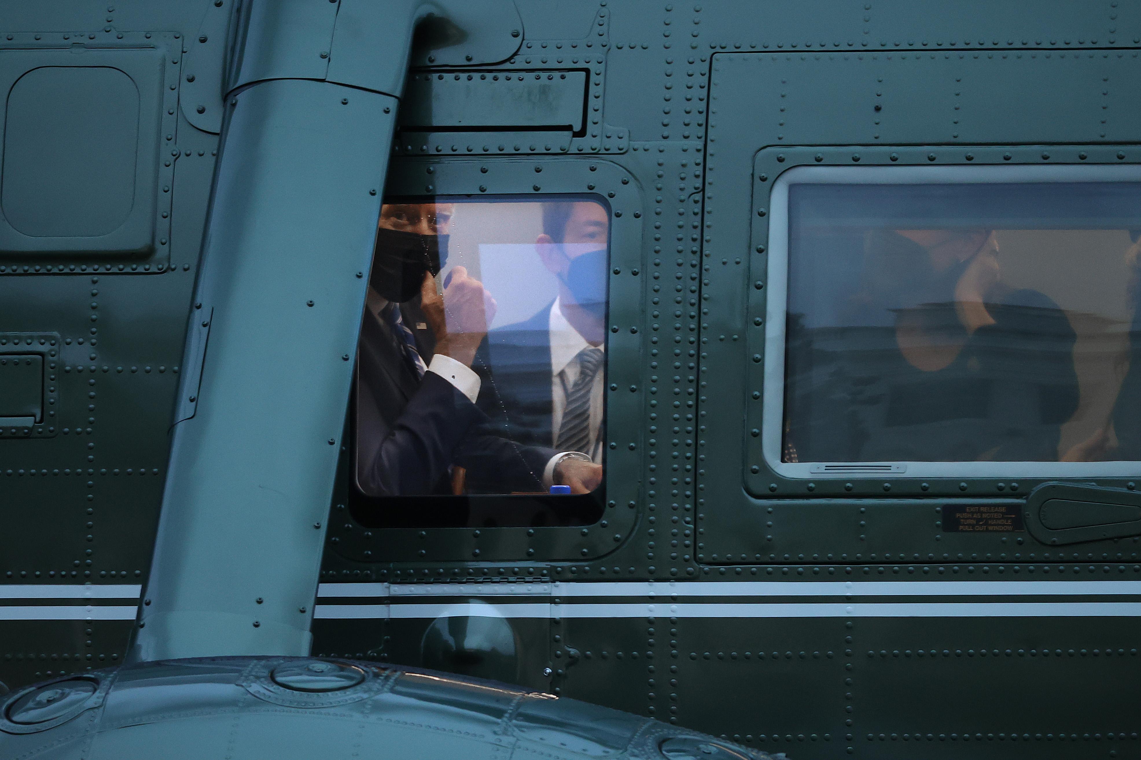 President Joe Biden in Air Force 1